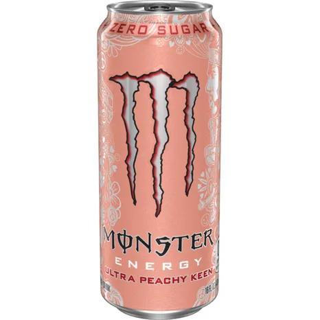 Monster Energy Ultra Monster Ultra, Peachy Keen, Sugar Free Energy Drink, 16 Fl Oz