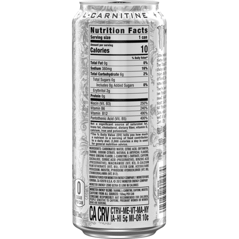 Monster Energy Zero Ultra Carbonated Energy Drink 500 ml